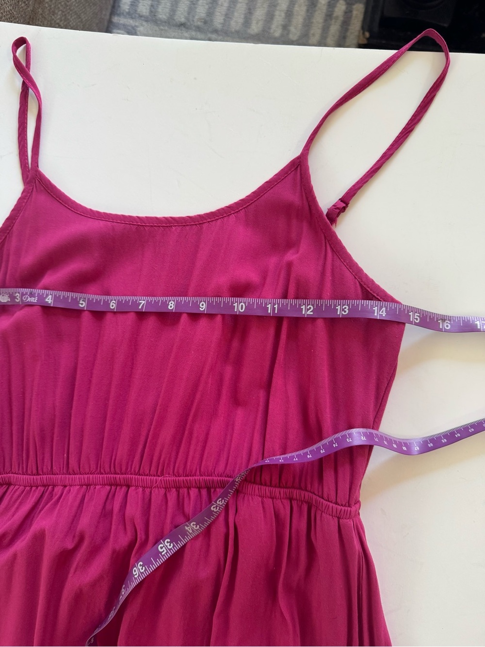 YS Los Angeles Magenta Maxi Dress with Cream Lace Bands - Picture 7 of 9